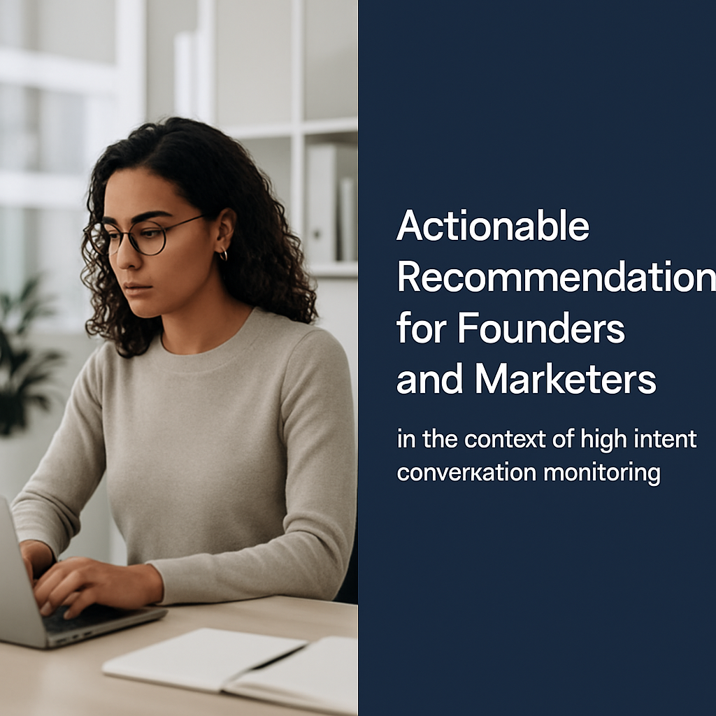 Actionable Recommendations for Founders and Marketers